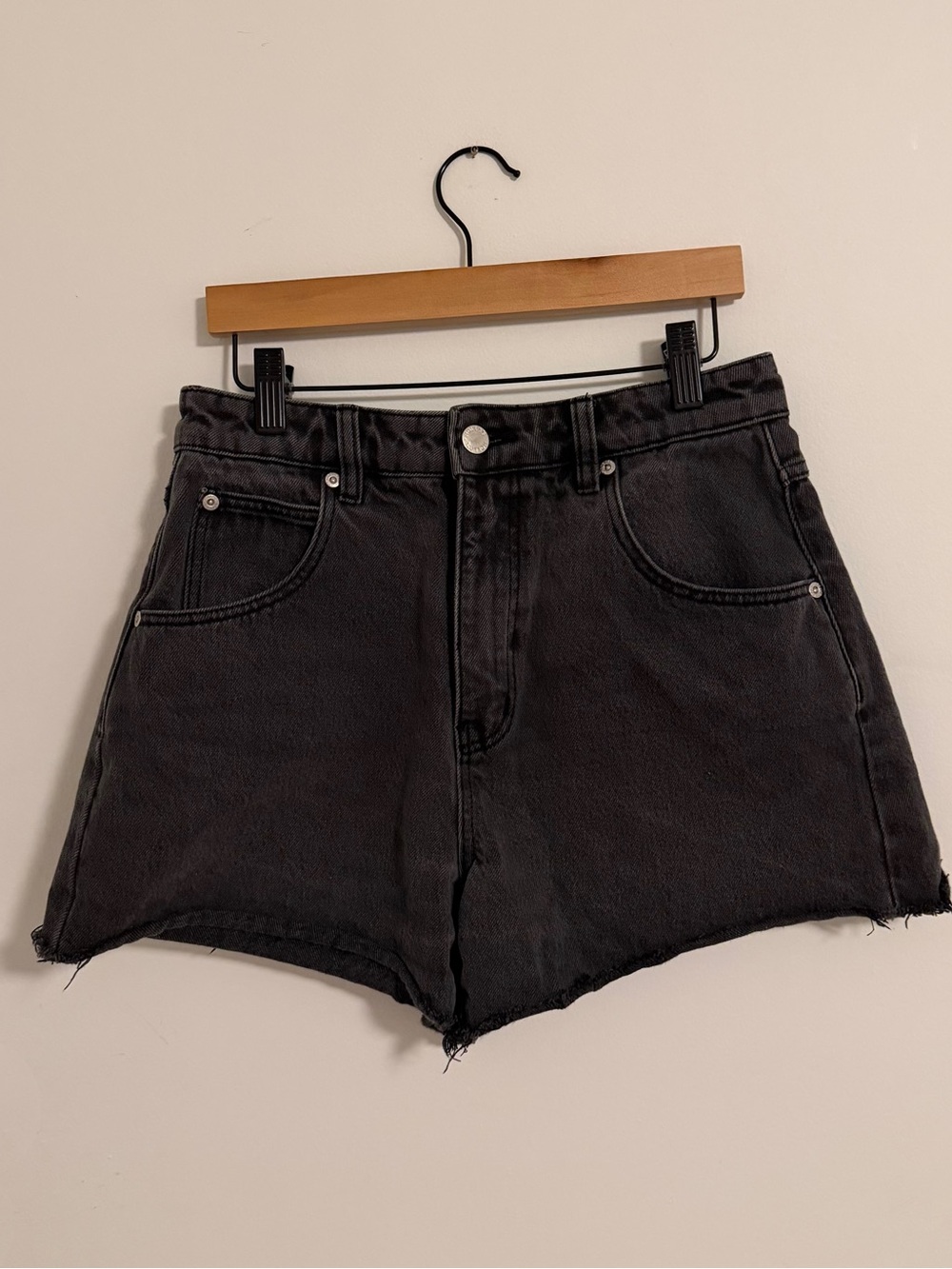 Black rollas denim shorts